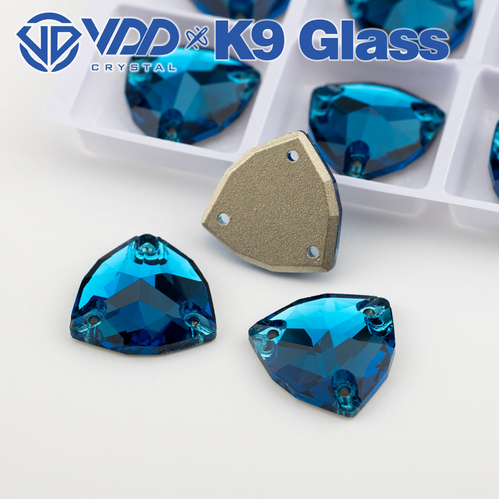 VDD Trilliant S115 Indicolite Top Quality K9 Glass Sew on Rhinestones Crystal Flatback Sewing Glitter Stones for DIY Garment