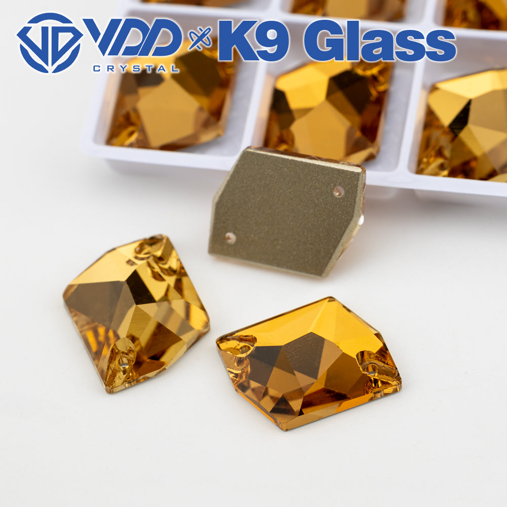 VDD S106 Lt.Co.Topaz Cosmic Top Quality K9 Glass Sew on Rhinestones Crystal Flatback Sewing Stones for Clothes Decorations