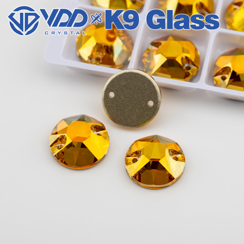 VDD S258 Sunshine 8 Big 8 Small Top Quality K9 Glass Sew on Rhinestones Crystal Flatback Sewing Stones for Clothes Decorations