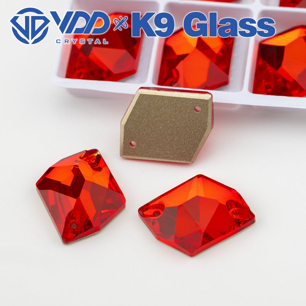VDD S109 Siam Cosmic Top Quality K9 Glass Sew on Rhinestones Crystal Flatback Sewing Stones for Clothes Decorations