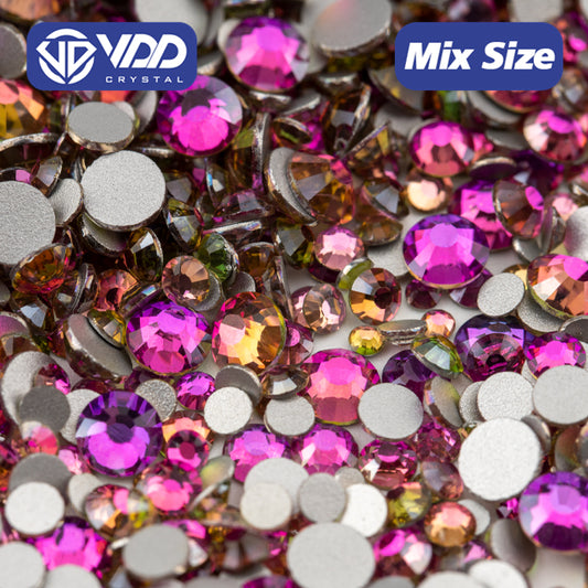 VDD 038 Rose Flare Mix Size SS6-SS20 High Quality Glass Rhinestones Crystal Flatback Glitter Stones Nail Art DIY Crafts Decorations