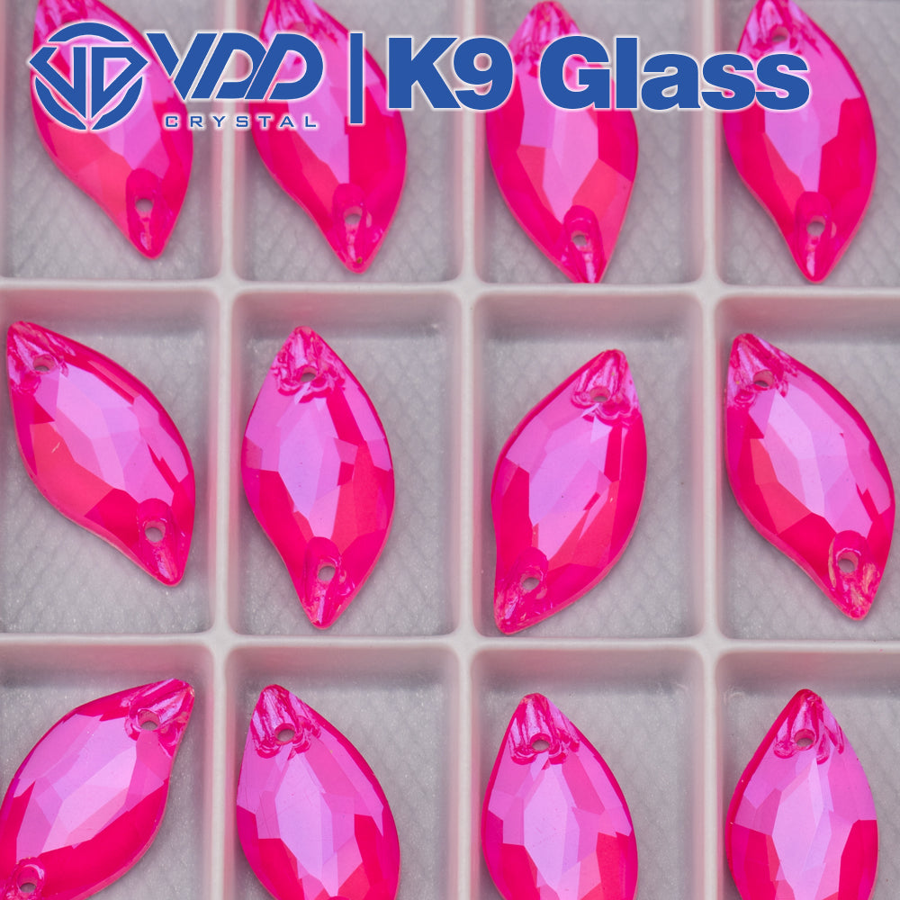 VDD 013 Siam Ocean Series - Cristales de imitación de vidrio sin fijación en caliente de alta calidad, piedras de estrás con parte posterior plana