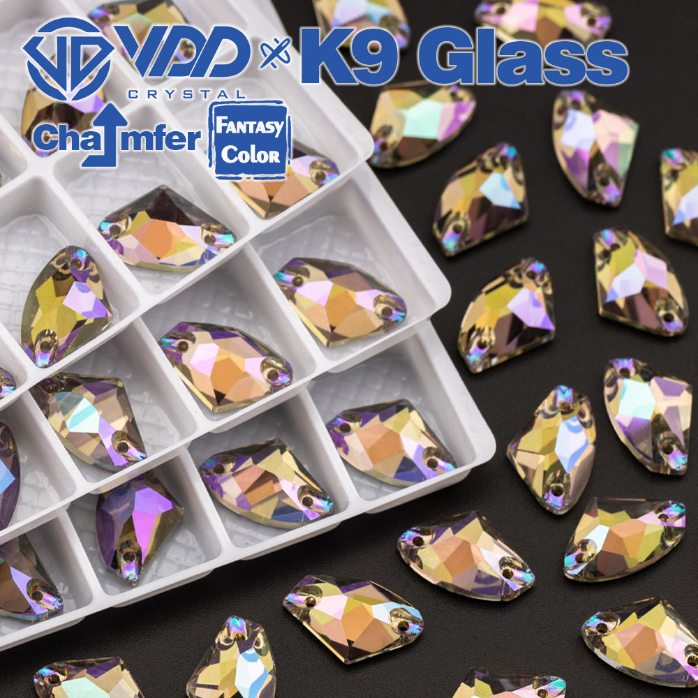 VDD Galactic 9x14mm 36Pcs Ghost Light Color Top Quality K9 Glass Sew on Rhinestone Sewing Crystal Flatback Clothes Decorations