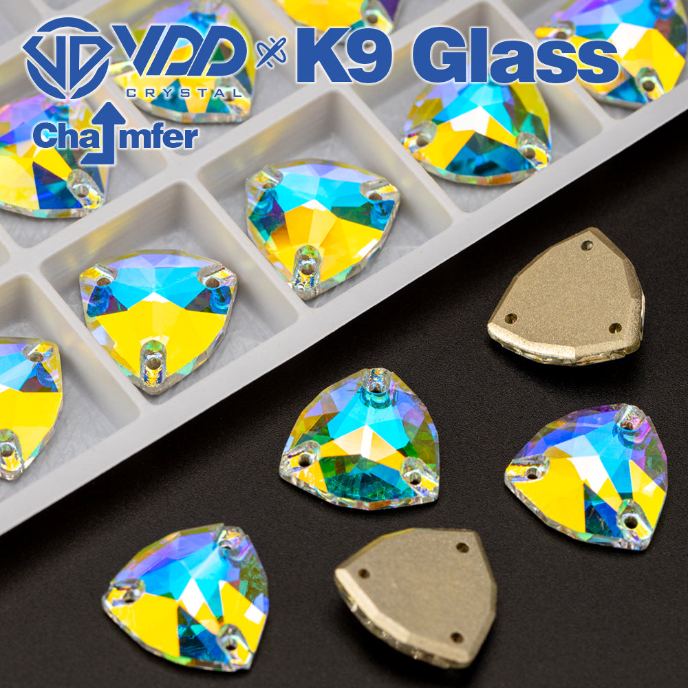 VDD Trilliant S255 Crystal AB Top Quality K9 Glass Sew on Rhinestones Crystal Flatback Sewing Glitter Stones for DIY Garment