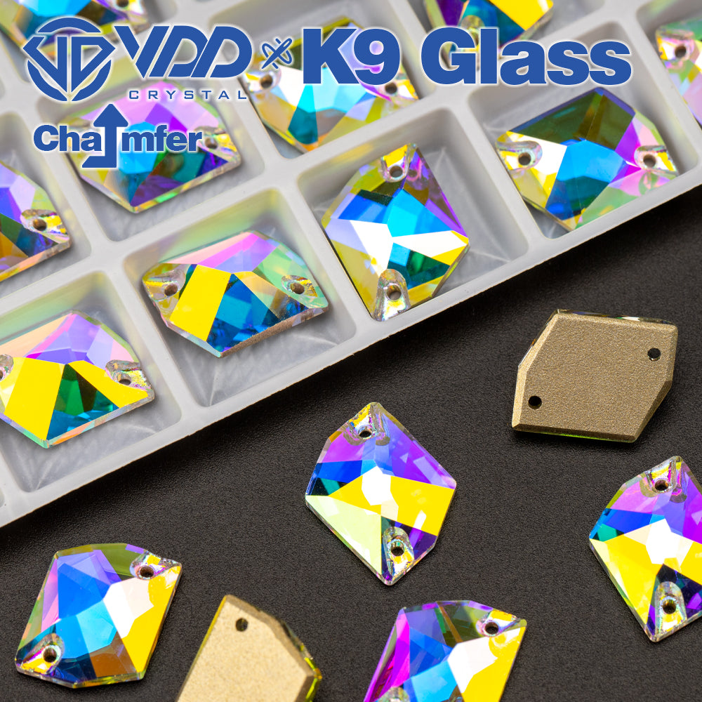 VDD Cosmic Top Quality K9 Glass Sew on Rhinestone Sewing Crystal AB Flatback Strass Stones for Craft Clothes Wedding Dress