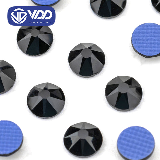 VDD 002 Jet SS16-SS30 High Quality Hot-Fix Glass 2088 Rhinestones Crystal Flatback 8 Big 8 Small DIY Clothes Decoration