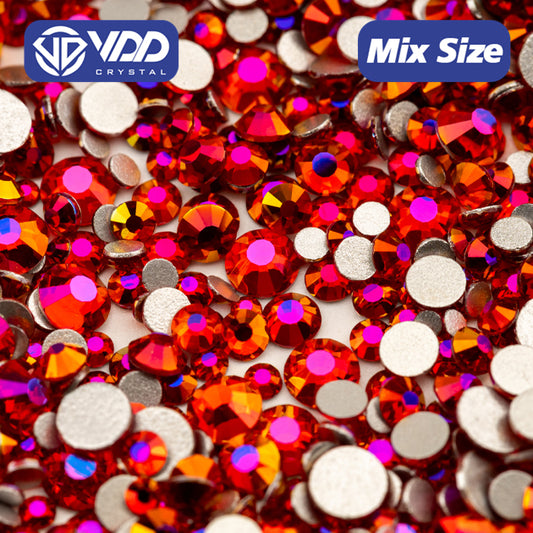VDD 356 Magma-Cherry Wholesale Mix Size SS6-SS20 High Quality Glass Rhinestone Crystal Flatback Stones DIY Crafts Nail Art Decoration