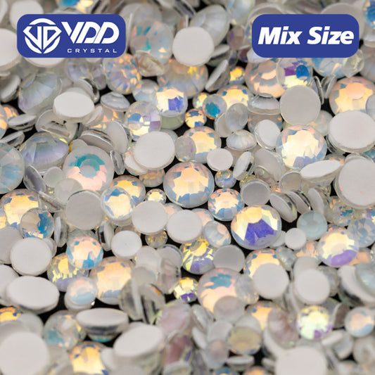 VDD 400 White-Nebula Wholesale New Neon Color Mix Size SS6-SS20 Glass Rhinestones Crystal High Quality Flatback Stones DIY Nail Art Decorations