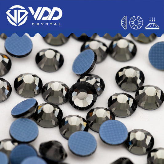 VDD 003 Black Diamond Hot-Fix Rhinestones High Quality Glass Crystal Flatback Strass Stones Hotfix-003