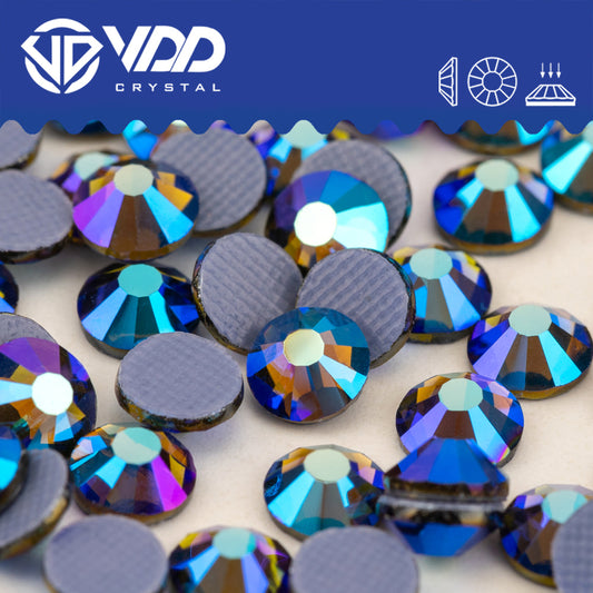 VDD  092 Olivine AB Hot-Fix Rhinestones High Quality Glass Crystal Flatback Strass Stones Hotfix-092