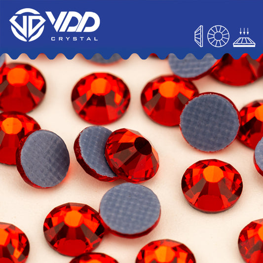 VDD 013 Siam Hot-Fix Rhinestones High Quality Glass Crystal Flatback Strass Stones Hotfix-013