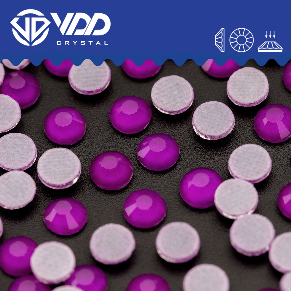 VDD 288 M Purple Hot-Fix Rhinestones High Quality Glass Crystal Flatback Strass Stones Hotfix-288
