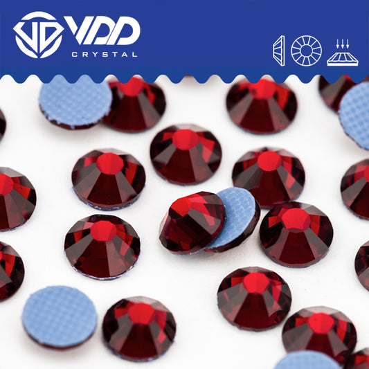 VDD 014 Garnet Hot-Fix Rhinestones High Quality Glass Crystal Flatback Strass Stones Hotfix-014