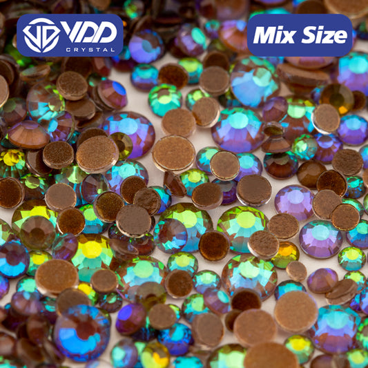 VDD 122 Green Dream Mix Size SS6-SS20 High Quality Glass Rhinestones Crystal Flatback Glitter Stones Nail Art DIY Crafts Decorations
