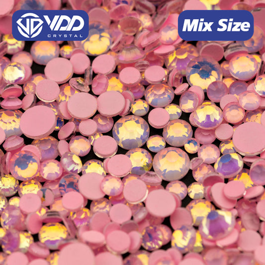 VDD 401 Pink-Nebula Wholesale New Neon Color Mix Size SS6-SS20 Glass Rhinestones Crystal High Quality Flatback Stones DIY Nail Art Decorations