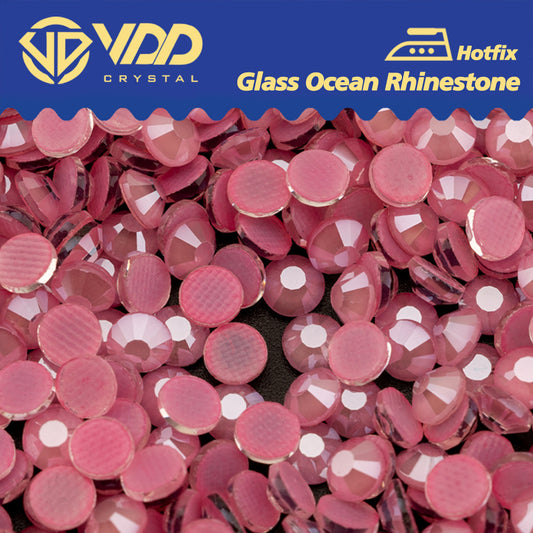 VDD 395 R.H.Pink Quality  Hot-Fix Glass Crystal Rhinestones Flatback Strass Stones