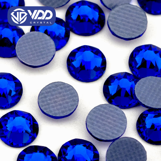 VDD 030 Sapphire SS16-SS30 High Quality Hot-Fix Glass 2088 Rhinestones Crystal Flatback 8 Big 8 Small DIY Clothes Decoration