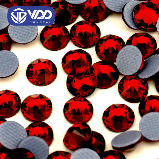 VDD 014 Garnet SS16-SS30 High Quality Hot-Fix Glass 2088 Rhinestones Crystal Flatback 8 Big 8 Small DIY Clothes Decoration