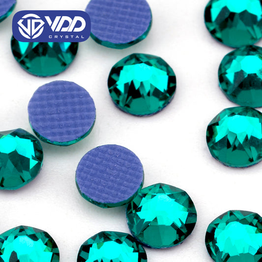 VDD 026 Blue Zircon SS16-SS30 High Quality Hot-Fix Glass 2088 Rhinestones Crystal Flatback 8 Big 8 Small DIY Clothes Decoration