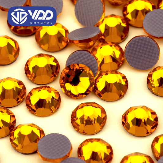 VDD 006 Topaz SS16-SS30 High Quality Hot-Fix Glass 2088 Rhinestones Crystal Flatback 8 Big 8 Small DIY Clothes Decoration