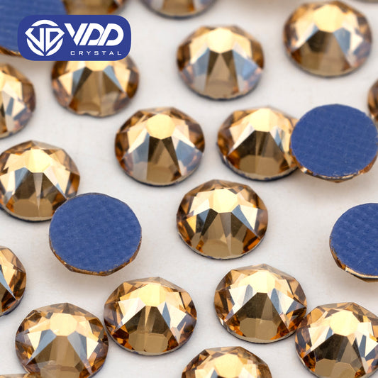 VDD 058 Golden Shadow SS16-SS30 High Quality Hot-Fix Glass 2088 Rhinestones Crystal Flatback 8 Big 8 Small DIY Clothes Decoration