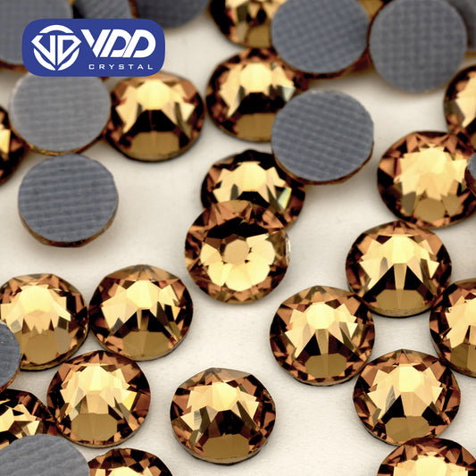 VDD 007 Lt.Co.Topaz SS16-SS30 High Quality Hot-Fix Glass 2088 Rhinestones Crystal Flatback 8 Big 8 Small DIY Clothes Decoration