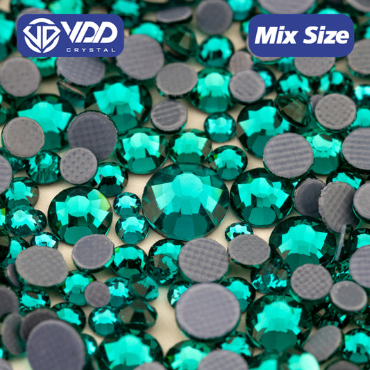 VDD 026 Blue Zircon Wholesale SS6-SS30 Hotfix Mix Size Glass Rhinestone Crystal Flat Back High Quality Strass Stones For DIY Clothes Accessories