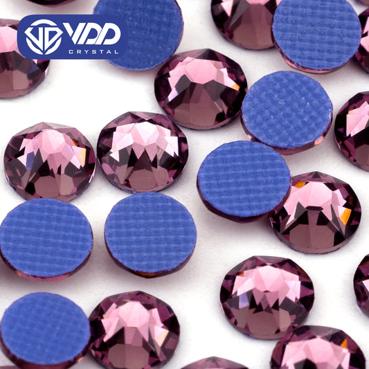 VDD 032 Lt.Amethyst SS16-SS30 High Quality Hot-Fix Glass 2088 Rhinestones Crystal Flatback 8 Big 8 Small DIY Clothes Decoration
