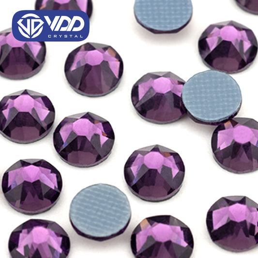 VDD 035 Tanzanite SS16-SS30 High Quality Hot-Fix Glass 2088 Rhinestones Crystal Flatback 8 Big 8 Small DIY Clothes Decoration