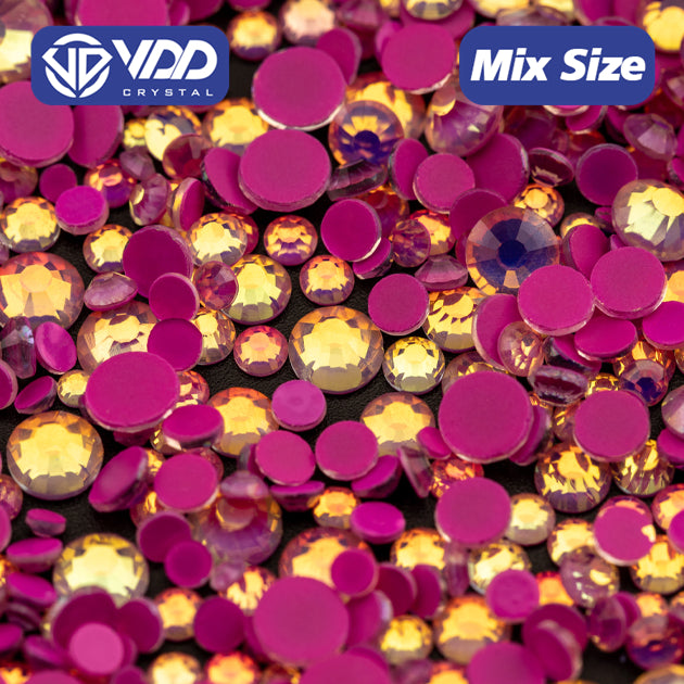 VDD 402 Rose-Nebula Mix Size SS6-SS20 Non-hotfix Rhinestones High Quality Glass Crystal Flatback Strass Stones KKmix-K158
