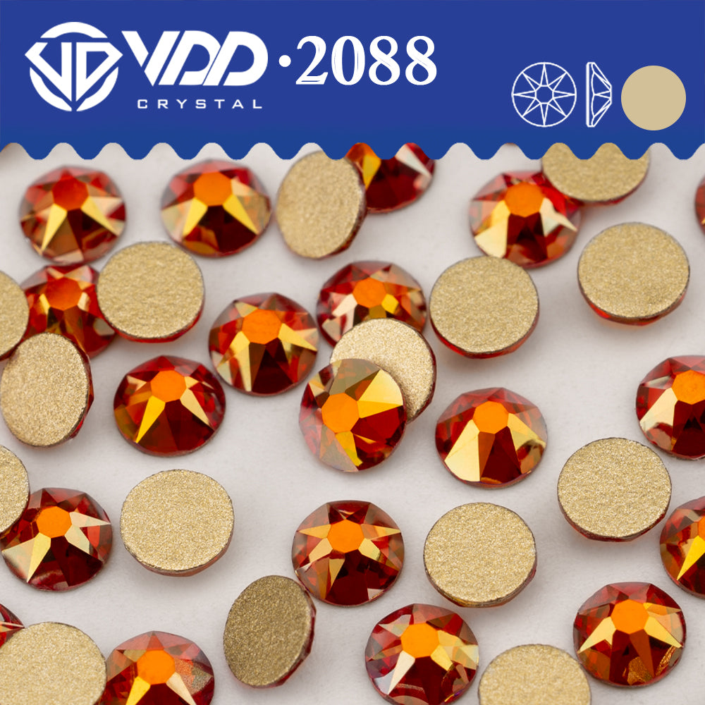 VDD 374 GAB-Blaze 2088 Non-hotfix Rhinestones High Quality AAAAA 8 Big 8 Small Glass Crystal Flatback Strass Stones BD888-374