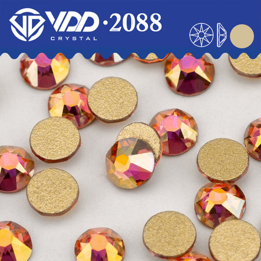 VDD 376 GAB-Blush Rose Rose 2088 Non-hotfix Rhinestones High Quality AAAAA 8 Big 8 Small Glass Crystal Flatback Strass Stones BD888-376