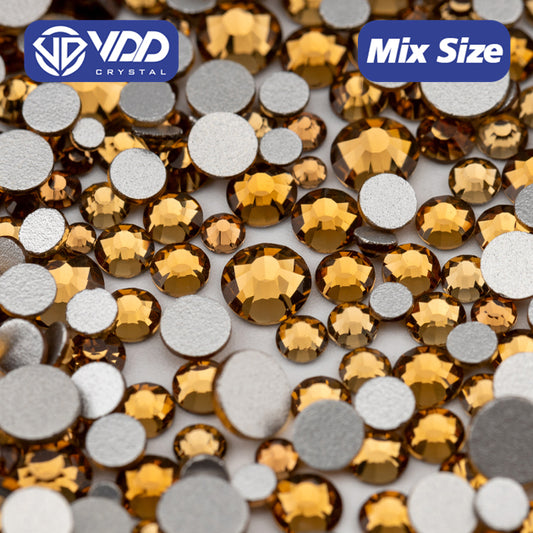 VDD 008 Smoked Topaz Mix Size SS6-SS20 High Quality Glass Rhinestones Crystal Flatback Glitter Stones Nail Art DIY Crafts Decorations