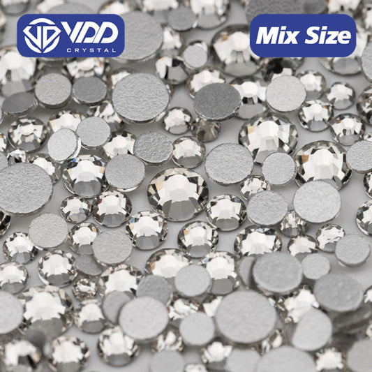 VDD 001 Crystal Mix Size SS6-SS20 High Quality Glass Rhinestones Crystal Flatback Glitter Stones Nail Art DIY Crafts Decorations