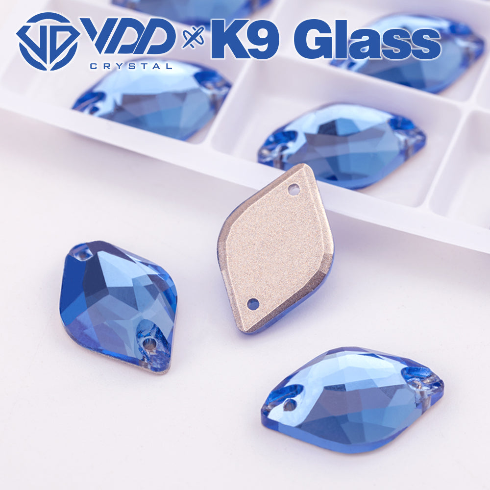 VDD S117 Royal Blue Lemon K9 Glass Sew On Rhinestones High Quality AAAAA Crystal Flatback Sewing Strass Stones DB-S117