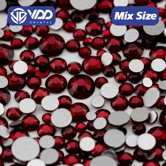 VDD 014 Garnet Mix Size SS6-SS20 High Quality Glass Rhinestones Crystal Flatback Glitter Stones Nail Art DIY Crafts Decorations