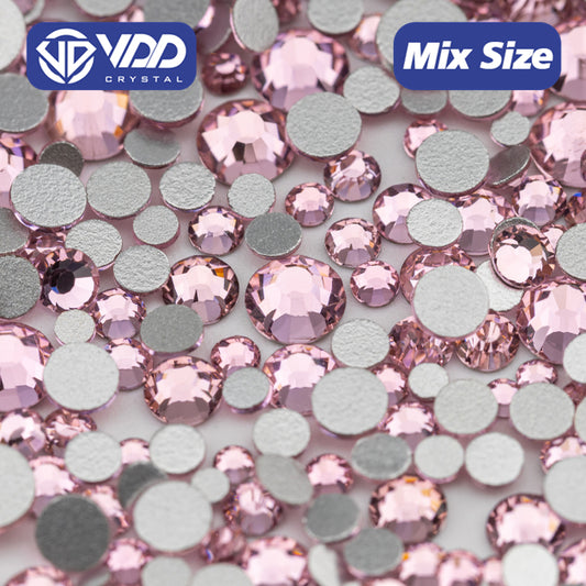 VDD 040 Light Rose Mix Size SS6-SS20 High Quality Glass Rhinestones Crystal Flatback Glitter Stones Nail Art DIY Crafts Decorations