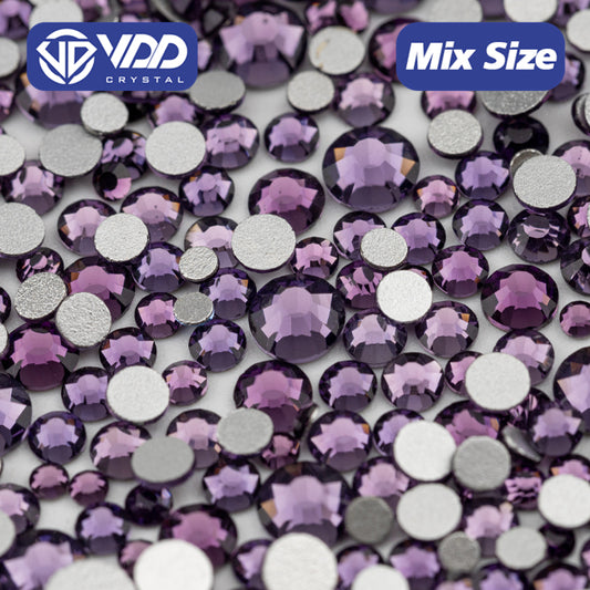 VDD 035 Tanzanite Mix Size SS6-SS20 High Quality Glass Rhinestones Crystal Flatback Glitter Stones Nail Art DIY Crafts Decorations