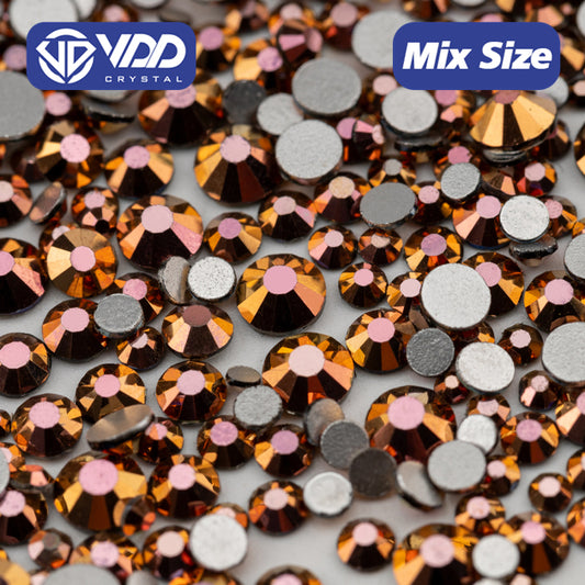 VDD 166 Magic Coffee  Mix Size SS6-SS20 High Quality Glass Rhinestones Crystal Flatback Glitter Stones Nail Art DIY Crafts Decorations