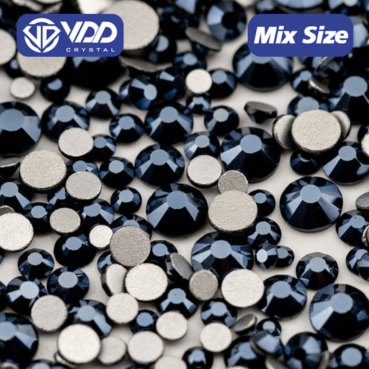 VDD  171 Metallic Dark  Mix Size SS6-SS20 High Quality Glass Rhinestones Crystal Flatback Glitter Stones Nail Art DIY Crafts Decorations
