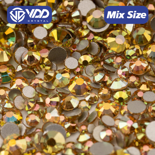 VDD 125 Sun Shine Mix Size SS6-SS20 High Quality Glass Rhinestones Crystal Flatback Glitter Stones Nail Art DIY Crafts Decorations