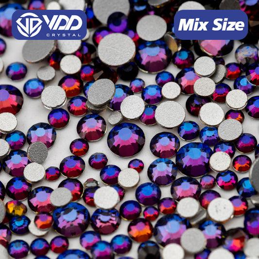 VDD 065 Blue Flare Mix Size SS6-SS20 High Quality Glass Rhinestones Crystal Flatback Glitter Stones Nail Art DIY Crafts Decorations