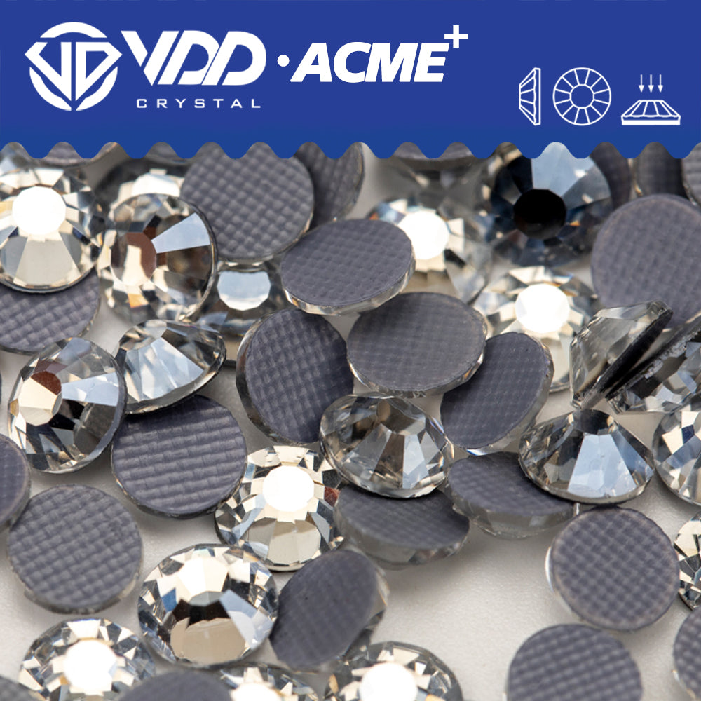 VDD 059 Sliver Shadow ACME+ Hot-Fix Rhinestones High Quality AAAAA Glass Crystal Flatback Strass Stones ACME-059