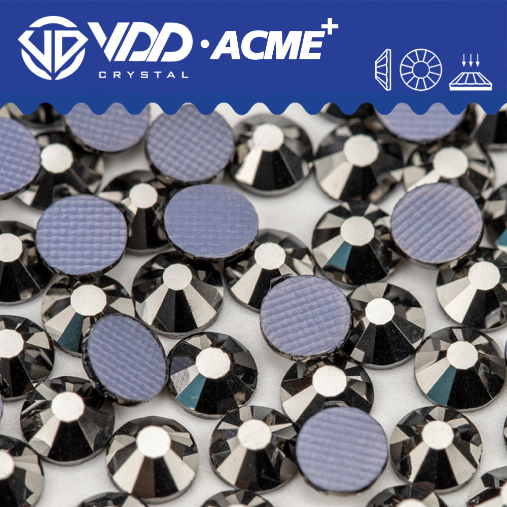 VDD 065 Hematite ACME+ Hot-Fix Rhinestones High Quality AAAAA Glass Crystal Flatback Strass Stones ACME-065