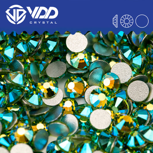 VDD  077 Peridot AB Non-hotfix Rhinestones High Quality Glass Crystal Flatback Strass Stones YZ-077