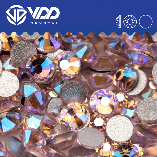 VDD 078 Light Rose AB  Non-hotfix Rhinestones High Quality Glass Crystal Flatback Strass Stones YZ-078