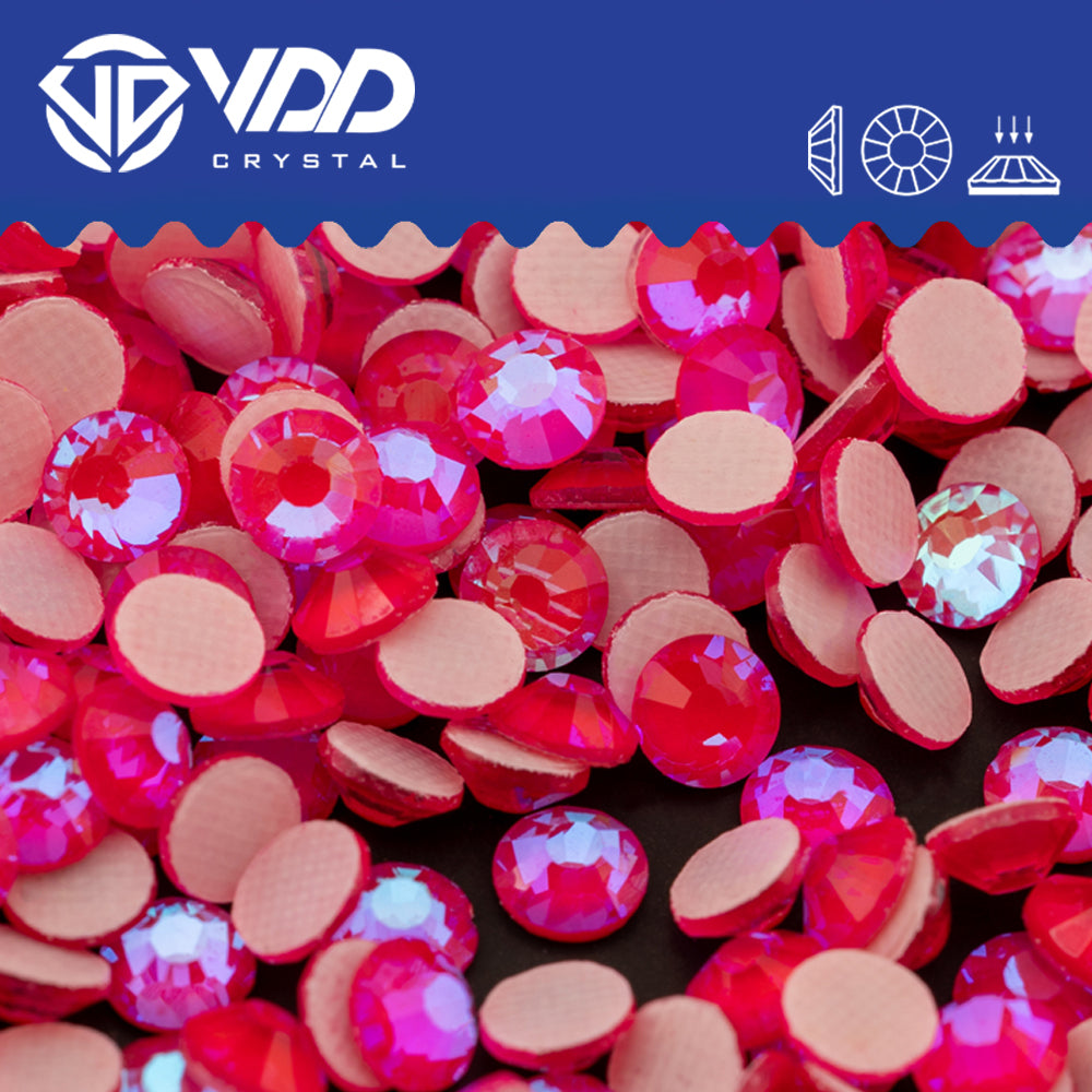 VDD 385 D.H Fuchsia Hot-Fix Rhinestones High Quality Glass Crystal Flatback Strass Stones Hotfix-385