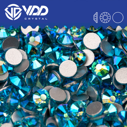 VDD  075 Aquamarine AB Non-hotfix Rhinestones High Quality Glass Crystal Flatback Strass Stones YZ-075