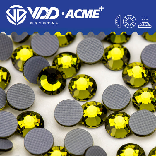 VDD 021 Olivine ACME+ Hot-Fix Rhinestones High Quality AAAAA Glass Crystal Flatback Strass Stones ACME-021