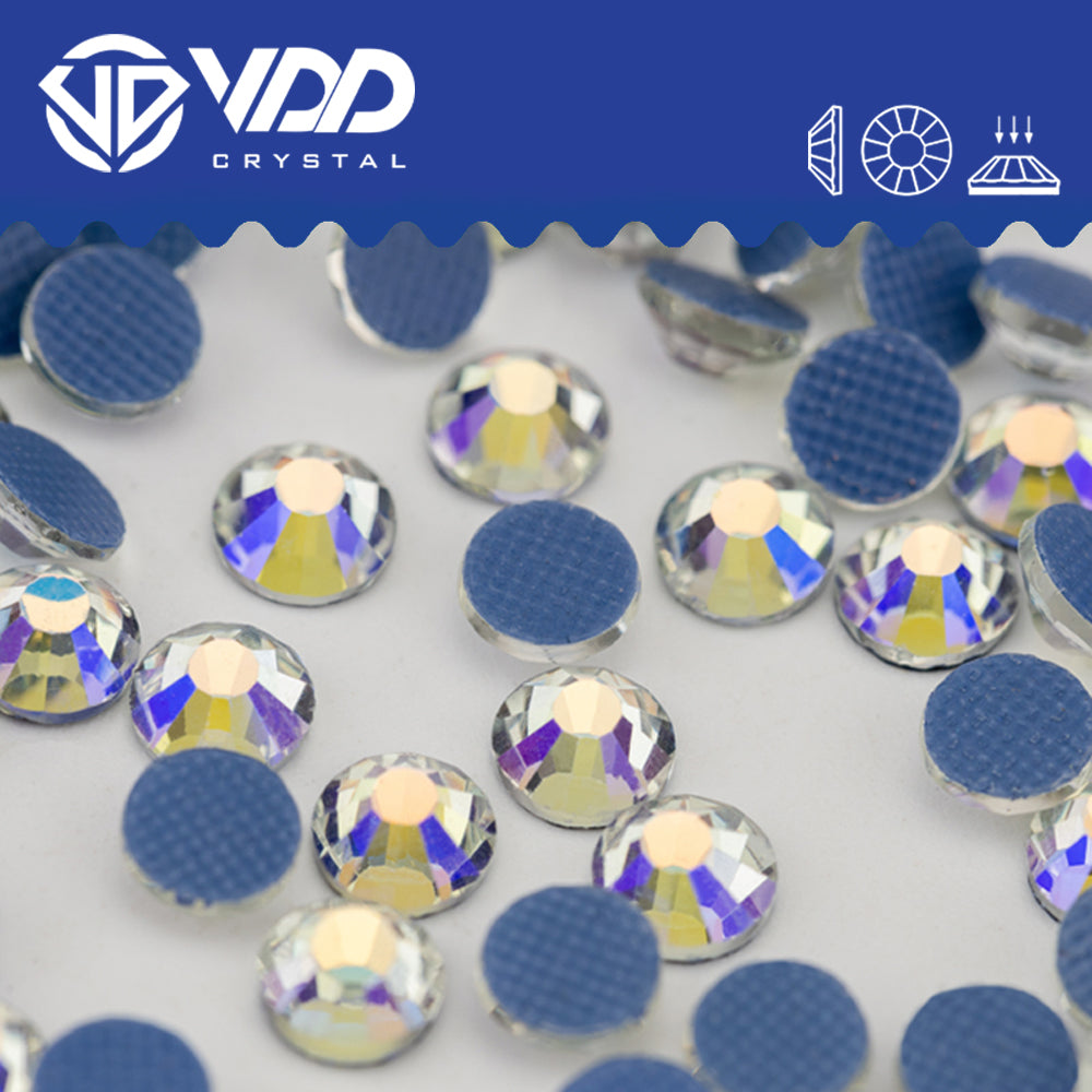VDD 061 Moon Shadow Hot-Fix Rhinestones High Quality Glass Crystal Flatback Strass Stones Hotfix-061